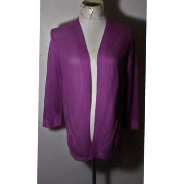 Worthington Luxurious Purple Cardigan Wrap Sweate… - image 1