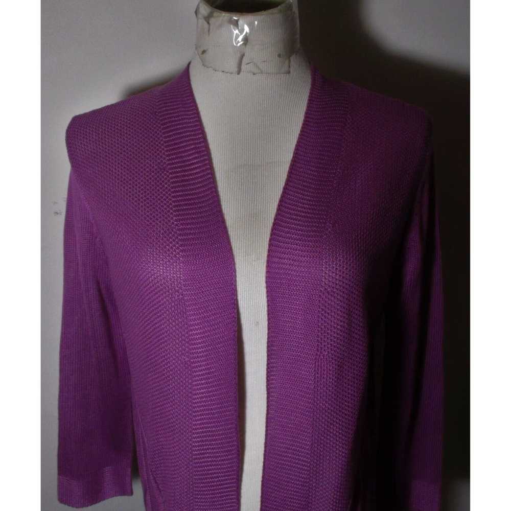 Worthington Luxurious Purple Cardigan Wrap Sweate… - image 2