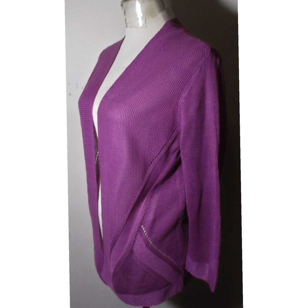 Worthington Luxurious Purple Cardigan Wrap Sweate… - image 4