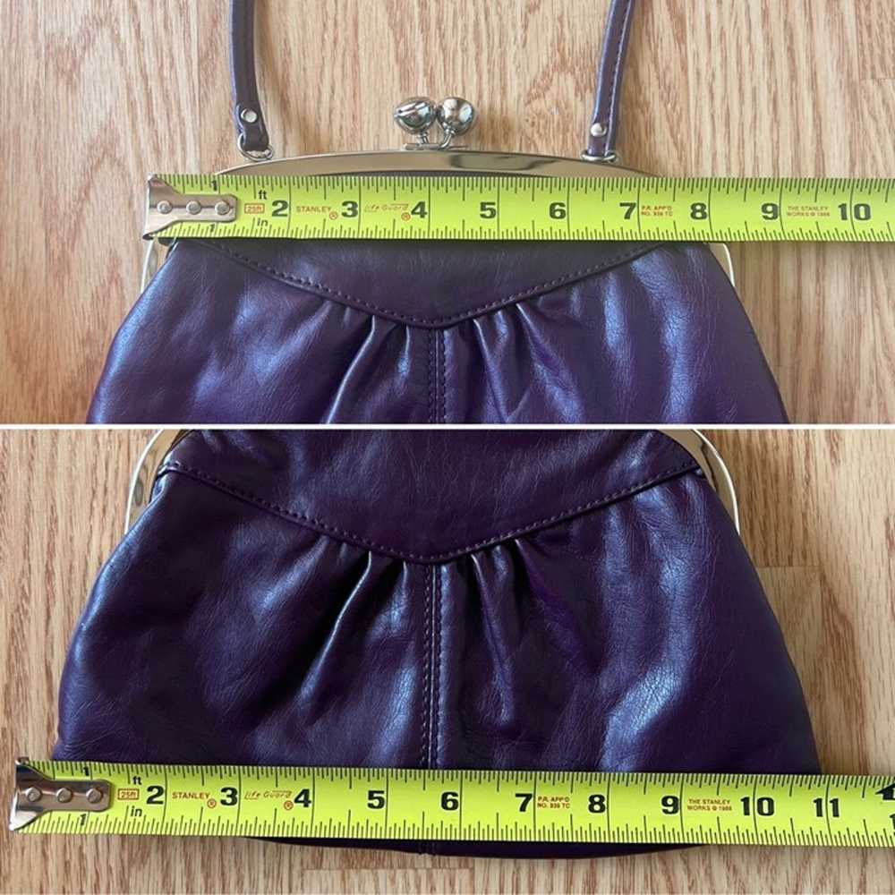 Vintage Purple Faux Leather Clutch With Kiss Lock… - image 8