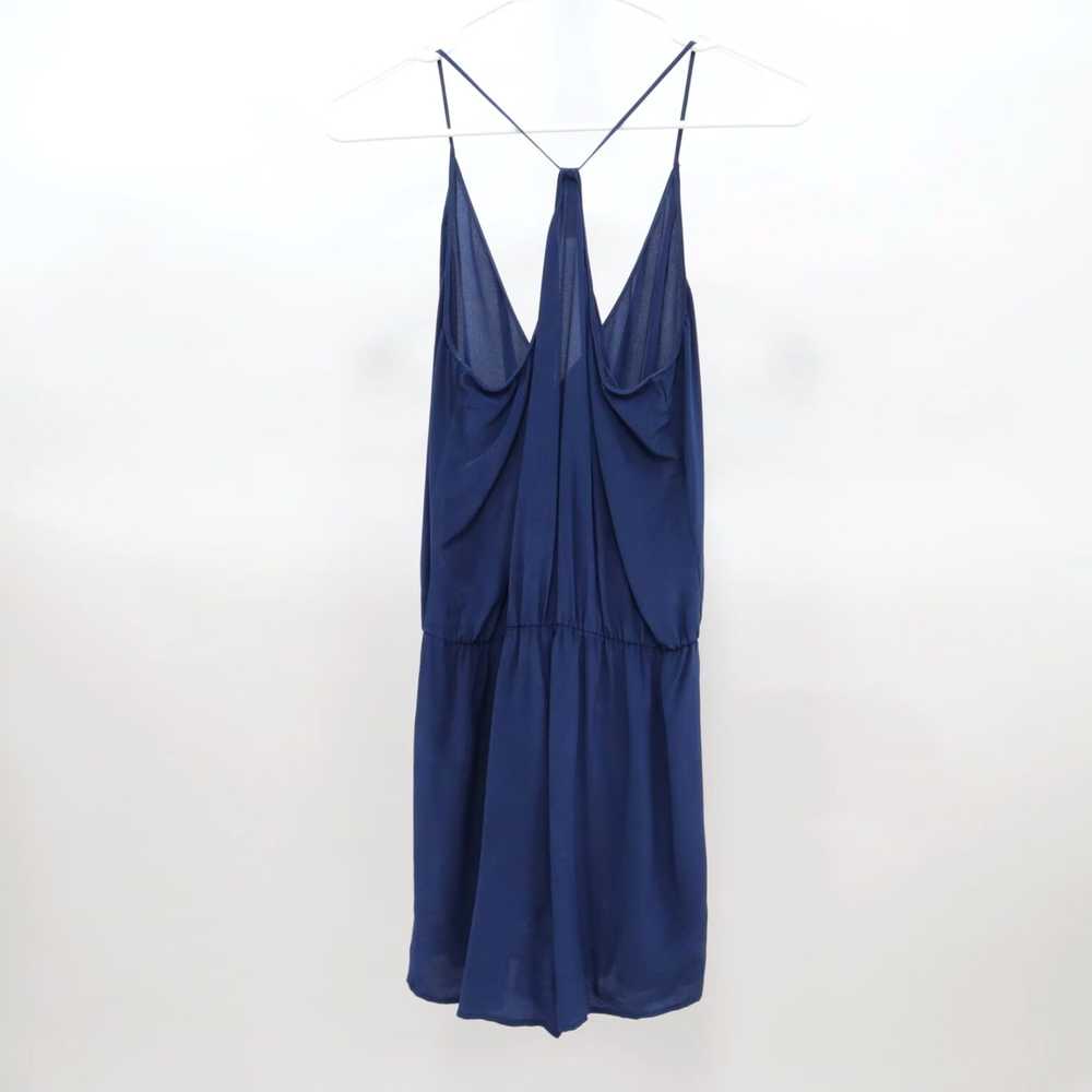 Vintage Navy Blue Silk Romper Jumpsuit for Women … - image 3