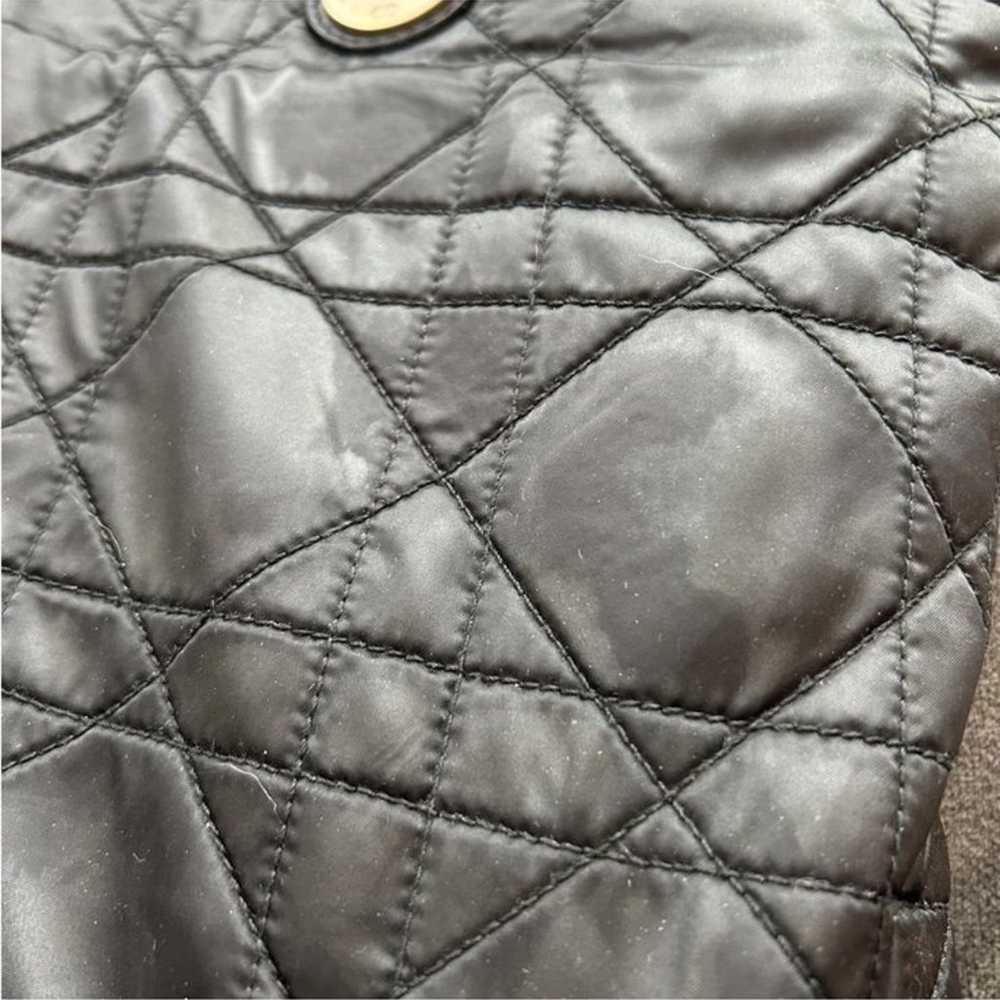 Dior satin black cannage quilted tote - image 11