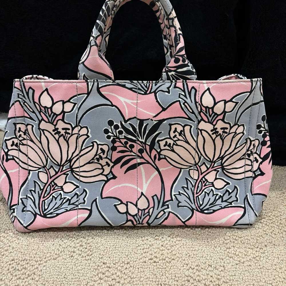 Prada Campa Stampata Pink (Rosa) floral bag - image 1