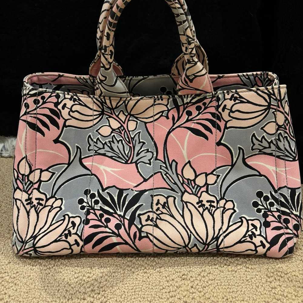 Prada Campa Stampata Pink (Rosa) floral bag - image 2