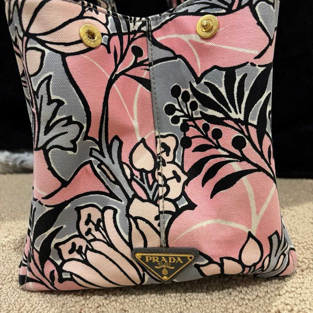 Prada Campa Stampata Pink (Rosa) floral bag - image 3