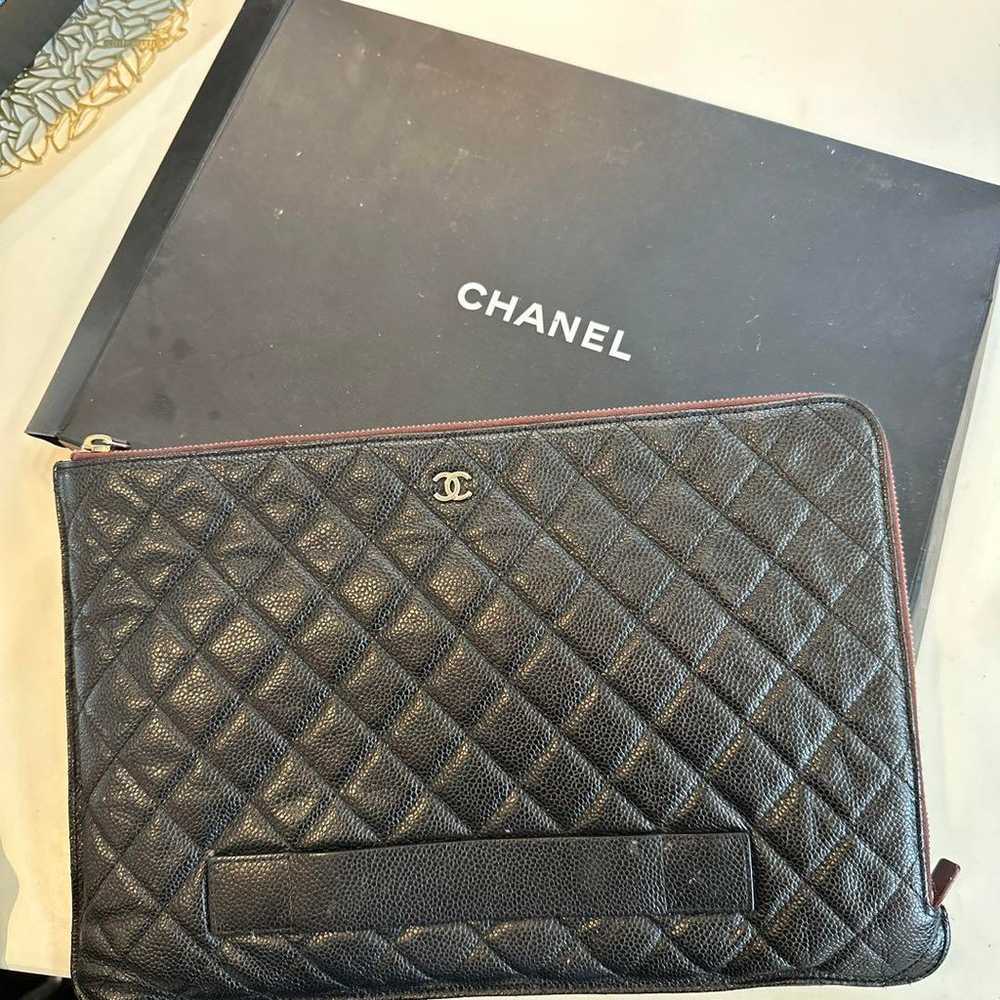 CHANEL Quilted Black Clutch Bag - image 1