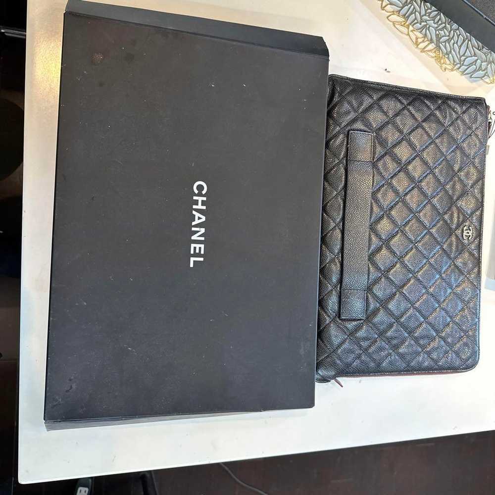 CHANEL Quilted Black Clutch Bag - image 2