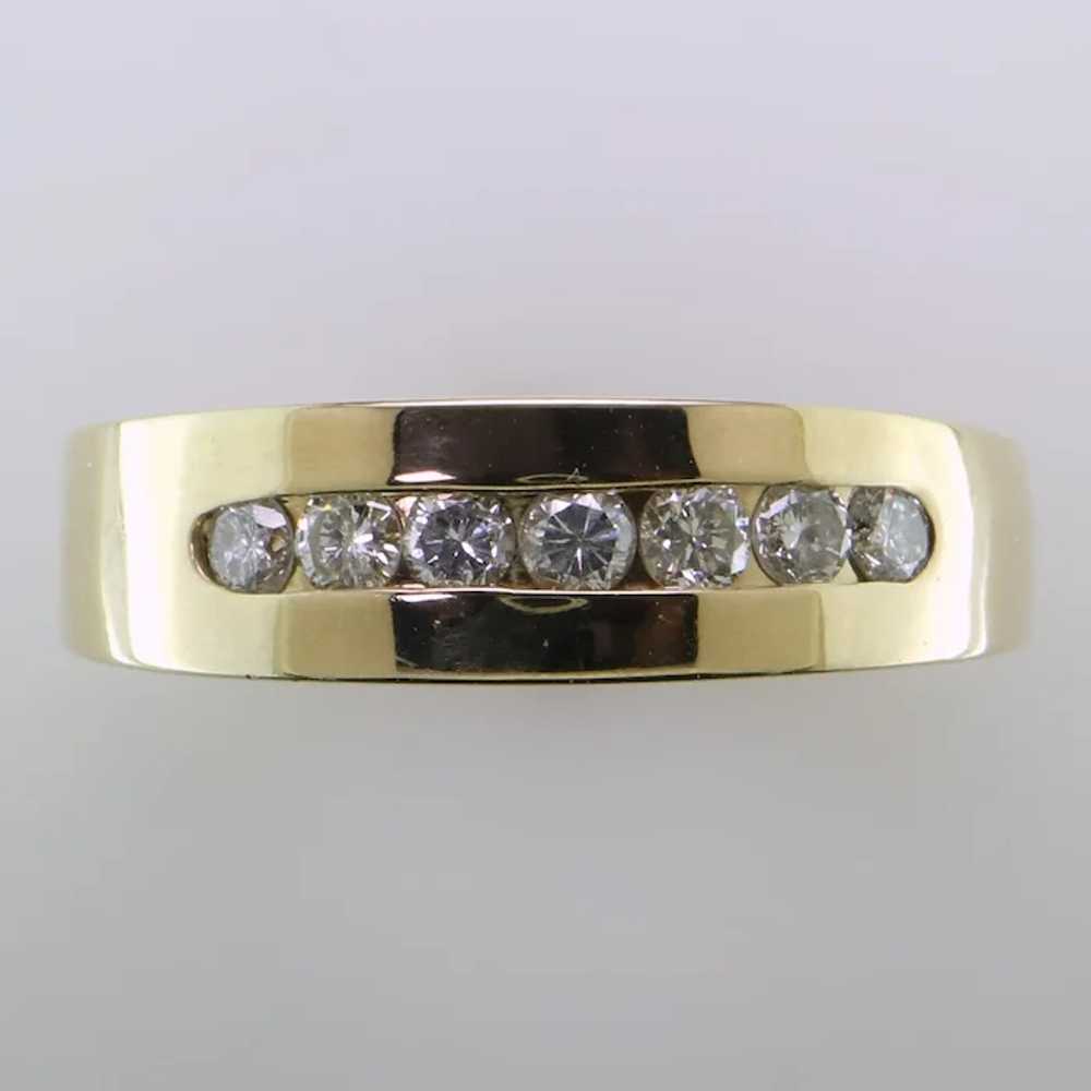 14K Yellow Gold Diamond Band - image 2