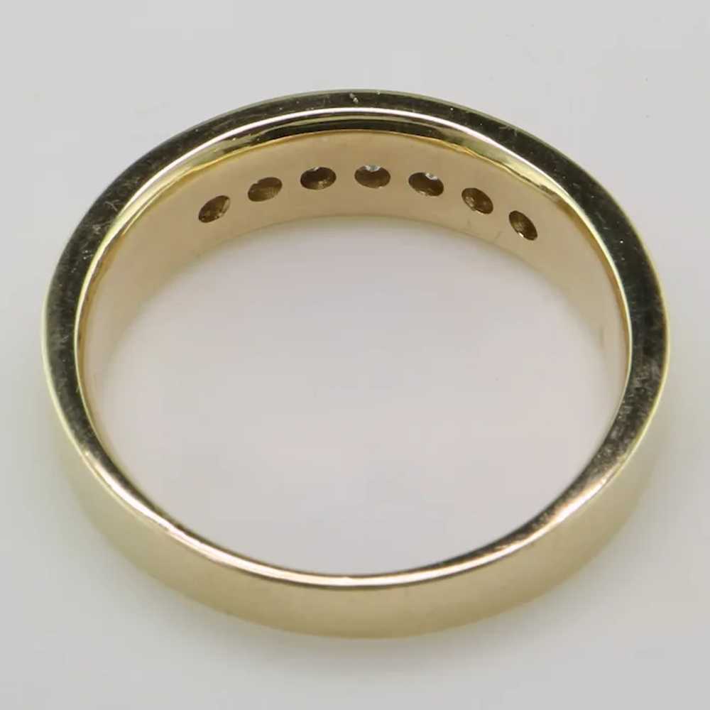 14K Yellow Gold Diamond Band - image 4