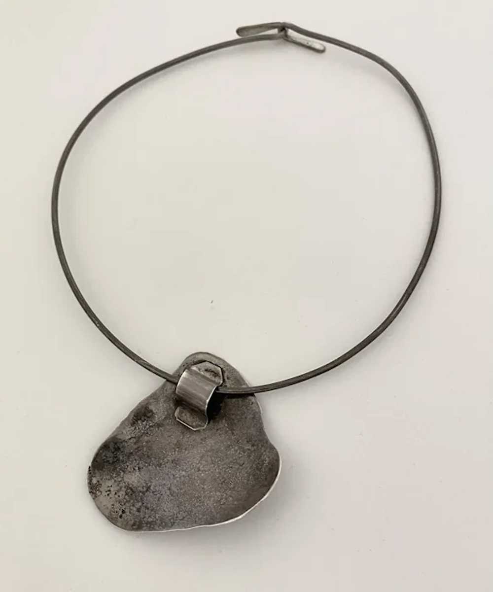 Mid Century Modernist Sterling Necklace - image 5