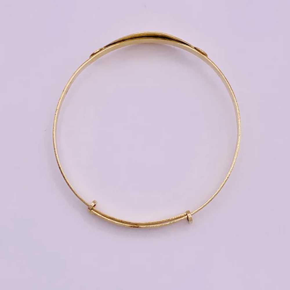 Vintage Baby Bangle Bracelet 14K Gold Solid Flex … - image 5