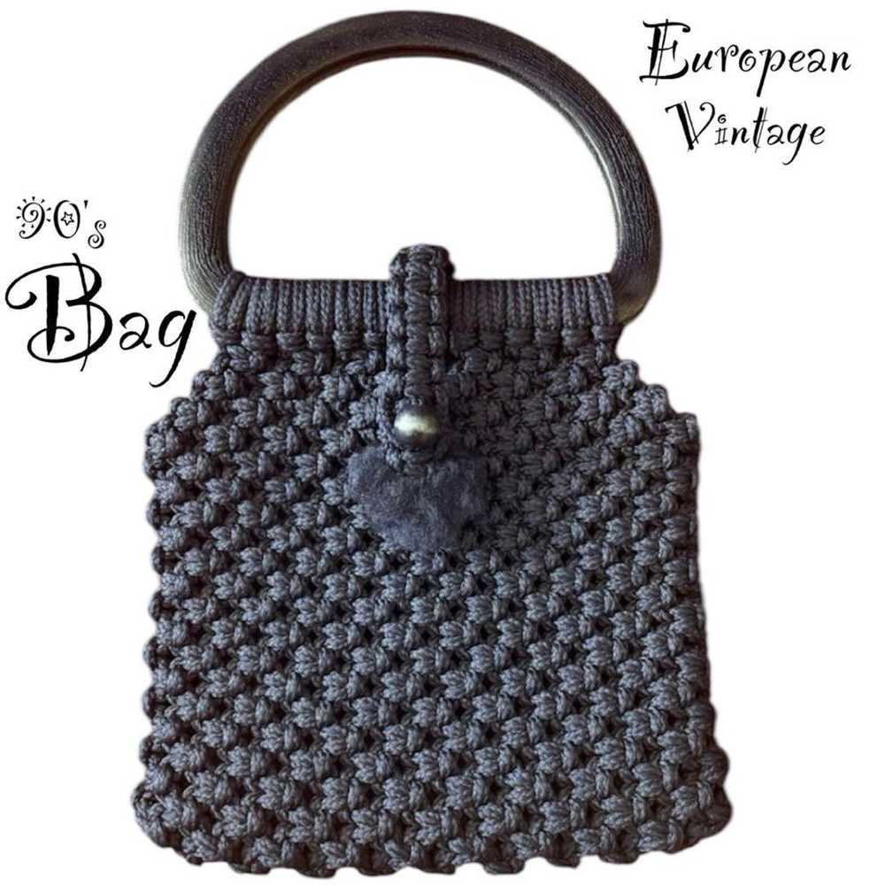 90s European Vintage Bag Navy - image 1