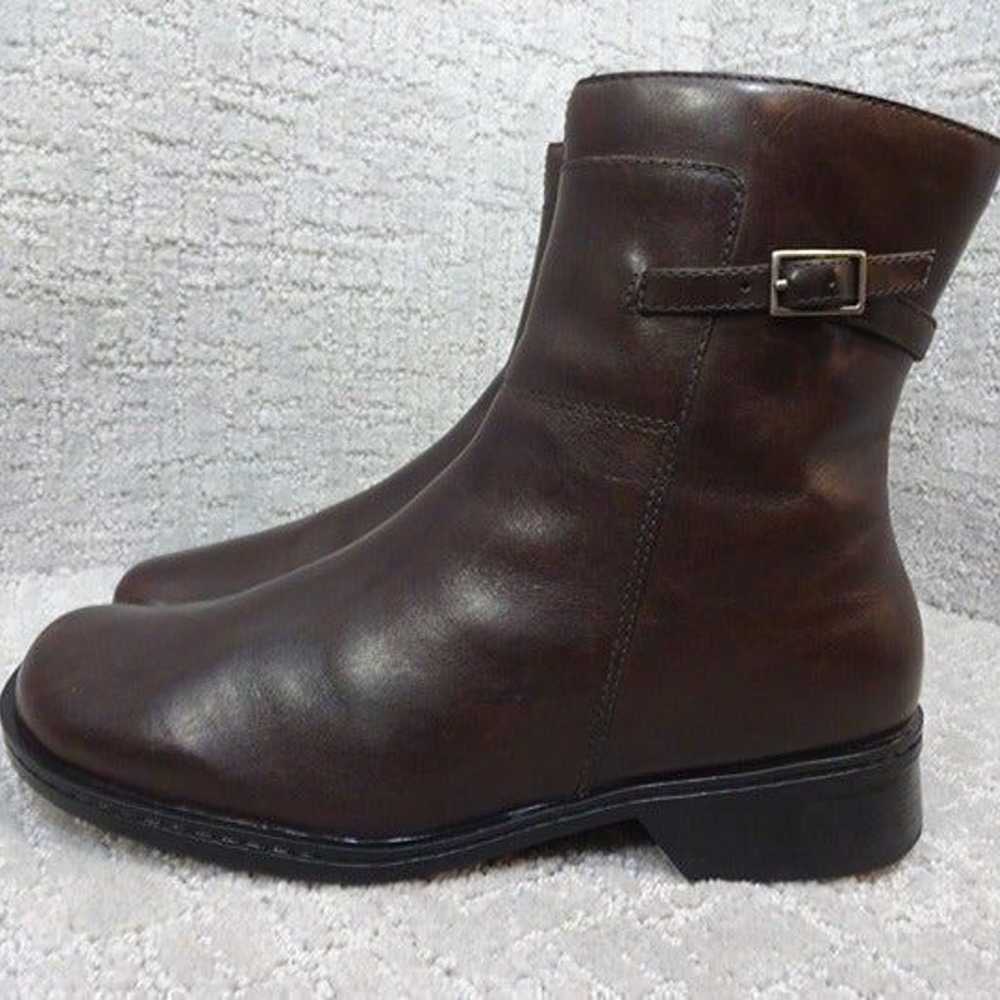 Clarks Women's Size 7 M US Brown Leather Zip Ankl… - image 3