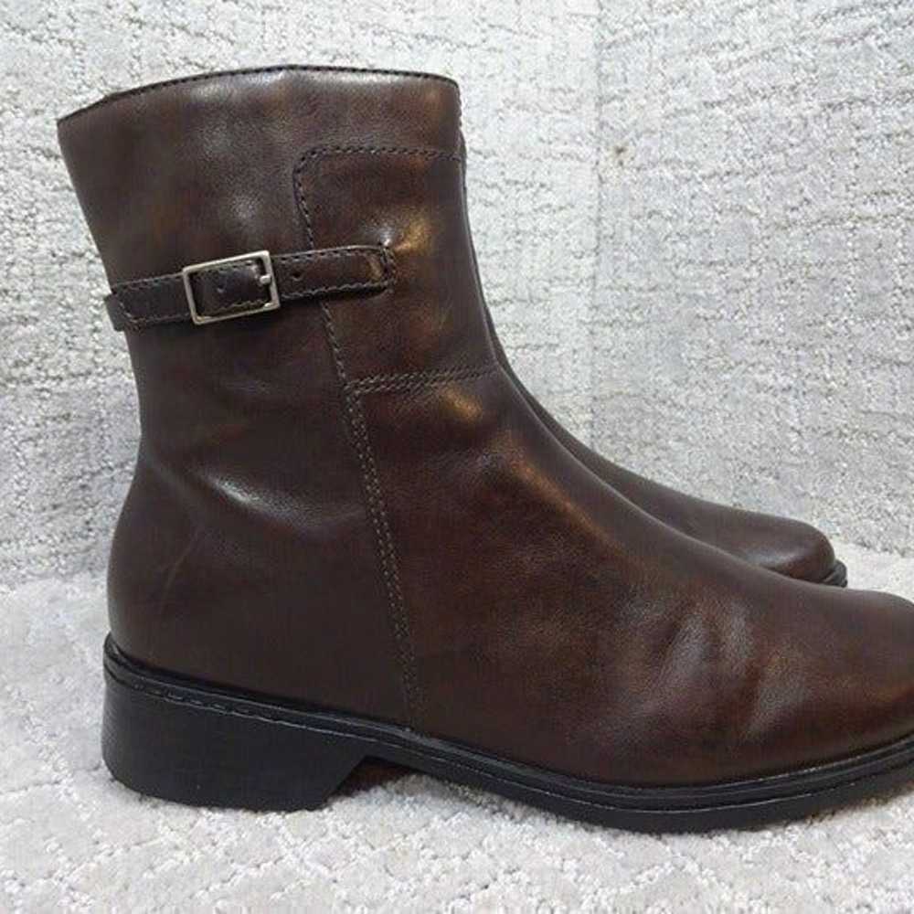 Clarks Women's Size 7 M US Brown Leather Zip Ankl… - image 5