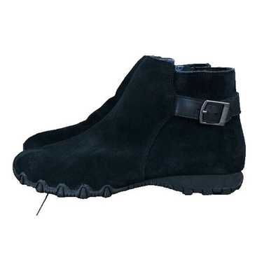 Skechers Ankle Boots Women's 9 Black Suede Side Z… - image 1