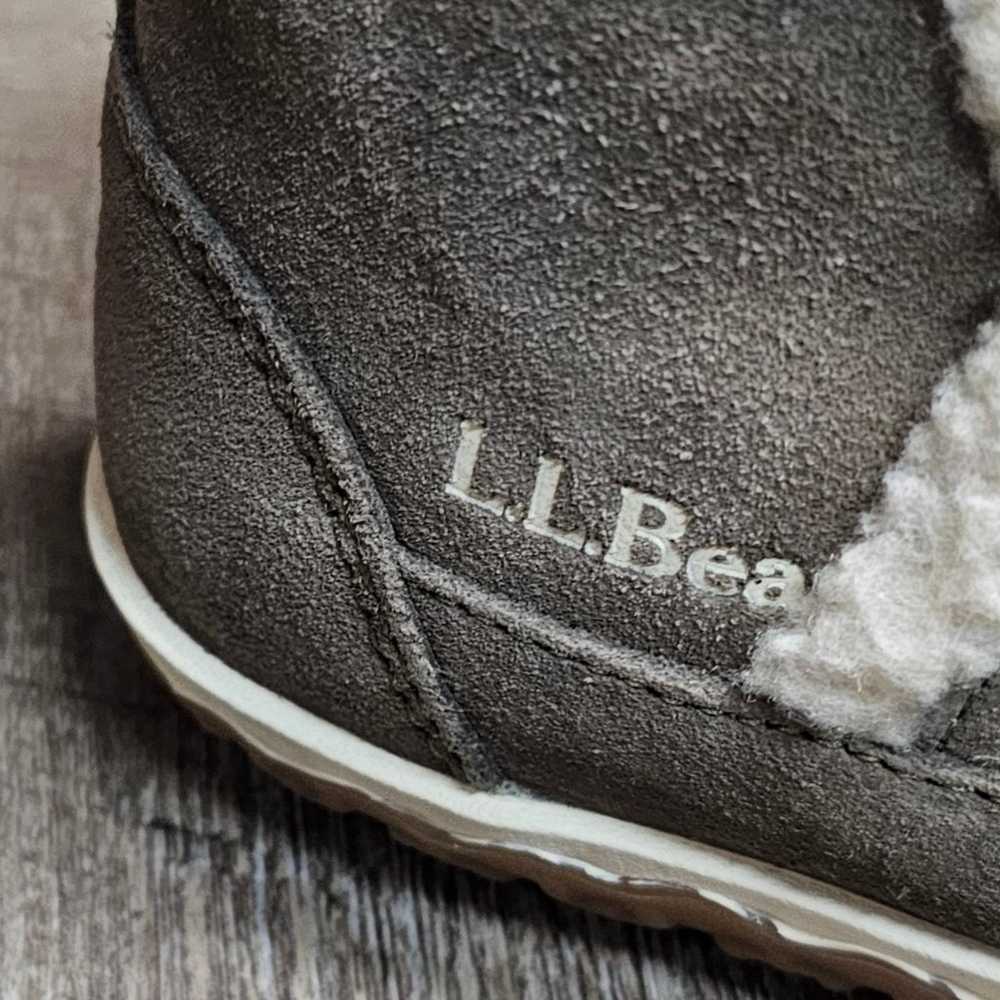 L.L.Bean Mountain Moc Suede Slippers Sherpa Lined… - image 4