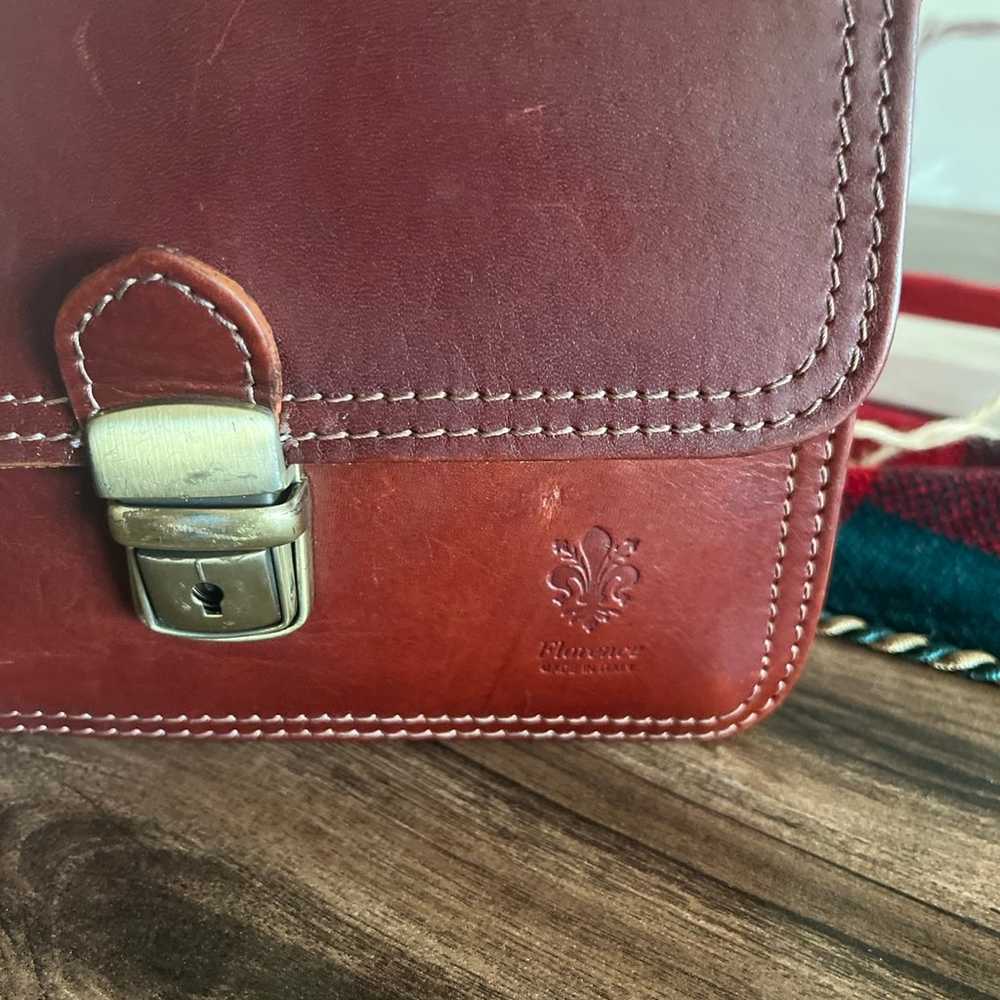 Vintage Crossbody Handbag Purse Made In Italy Red… - image 2