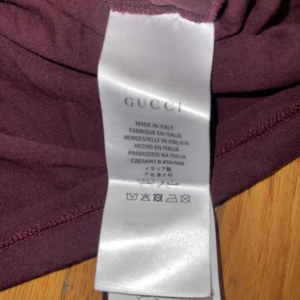 Designer × Gucci × Luxury Gucci T-Shirt Maroon - image 3