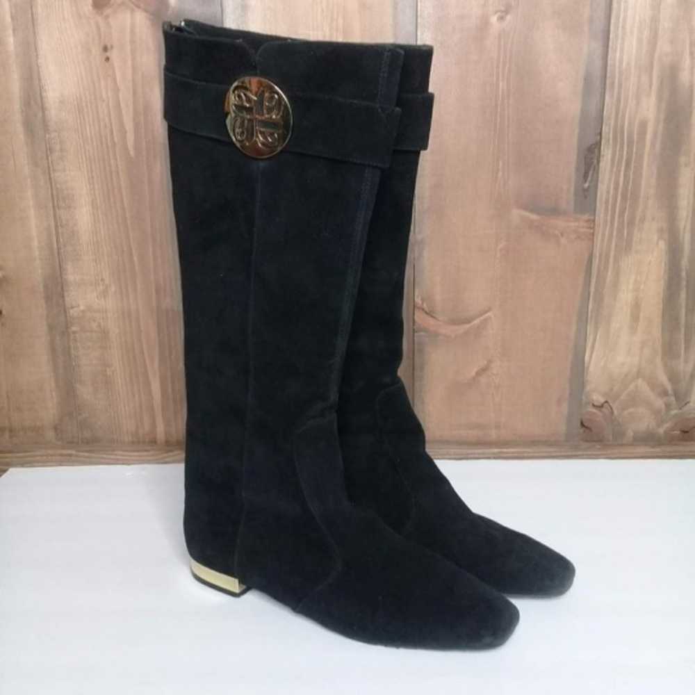 Penny Loves Kenny Tabi Black Suede Over Calf Boot… - image 1