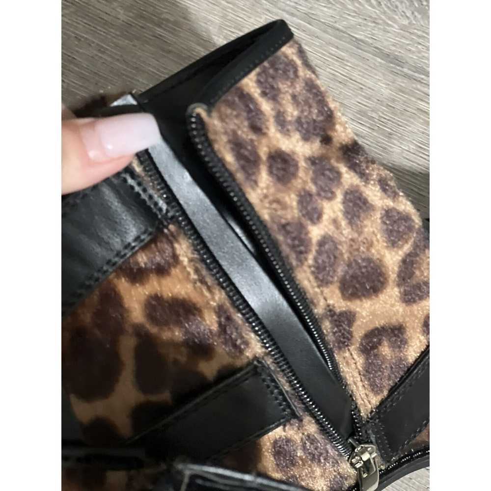 Nine West Womens Arria Black Faux Fur Cheetah Bik… - image 3