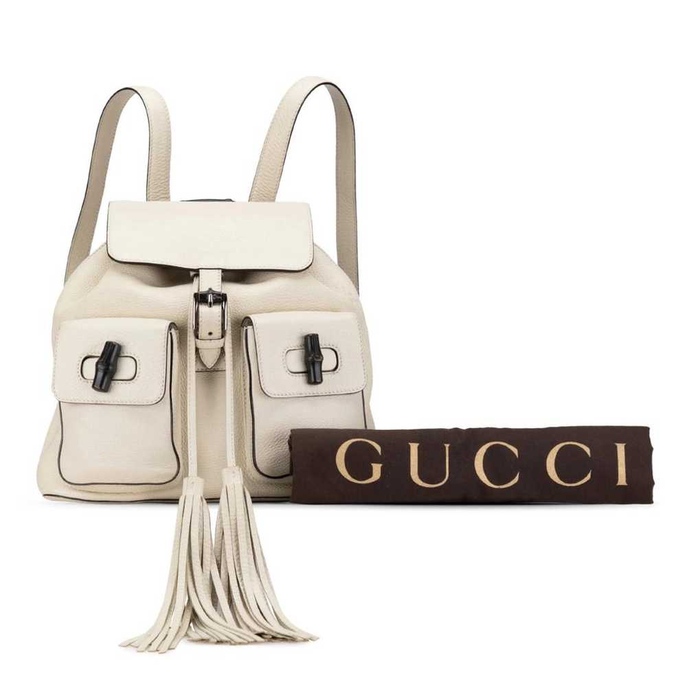 Gucci Bamboo Tassel leather backpack - image 5