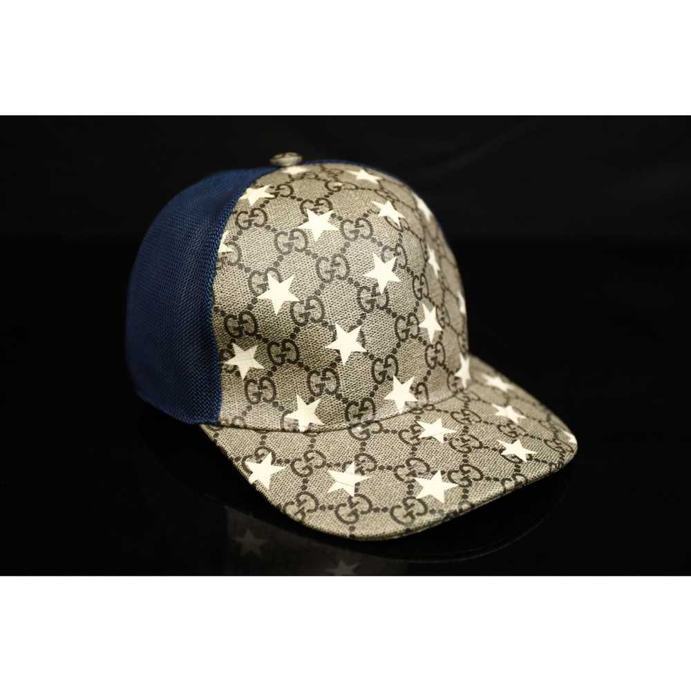 Gucci Kids Gucci GG Supreme Monogram Star Hat Blu… - image 1