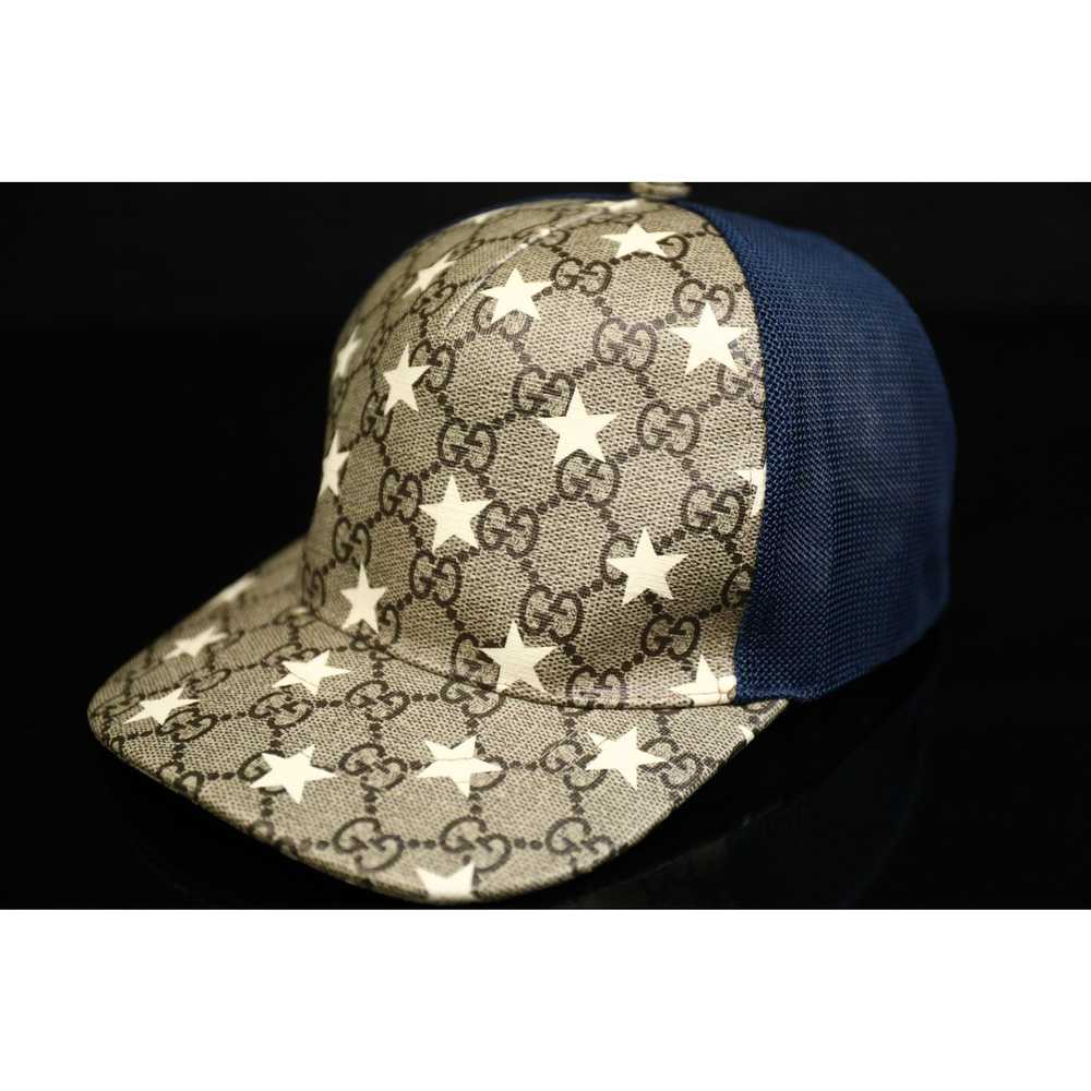 Gucci Kids Gucci GG Supreme Monogram Star Hat Blu… - image 4