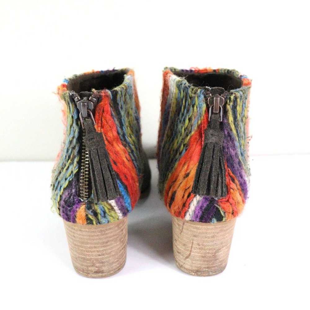 Toms Leila Chocolate Suede Multi Textile Booties … - image 5