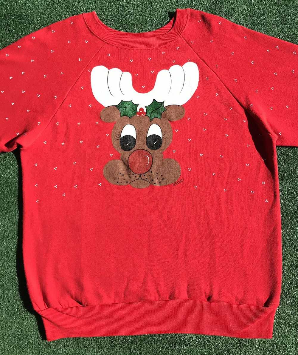 Vintage VTG 80’s Pannill Painted Rudolph Holiday … - image 2