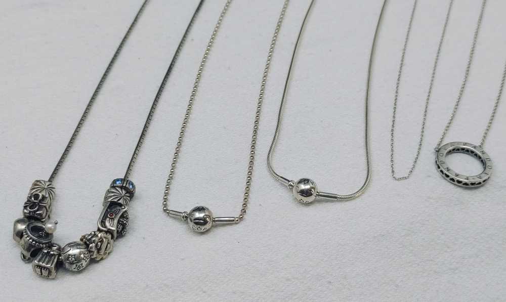 5x Assorted Sterling Silver Pandora/ALE Necklaces… - image 1