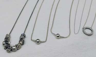 5x Assorted Sterling Silver Pandora/ALE Necklaces… - image 1