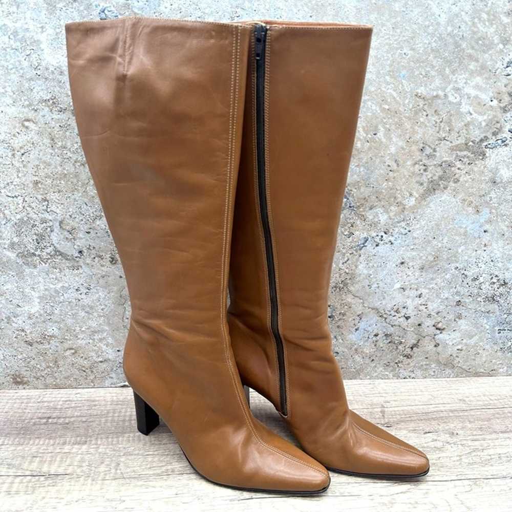 J Crew Long Boots Women's Size 9 Caramel Leather … - image 1