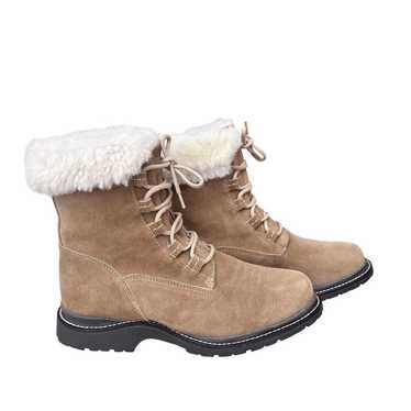 NEW: L.L. Bean Brown Suede Shearling Lined Boots … - image 1