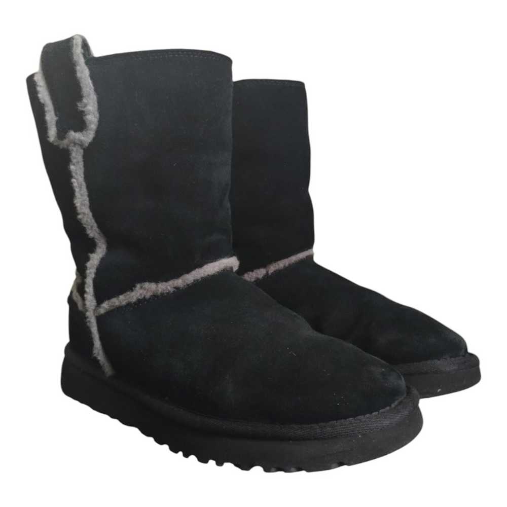 UGG CLASSIC SHORT GRAY SPILL SEAM BLACK SHEARLING… - image 2