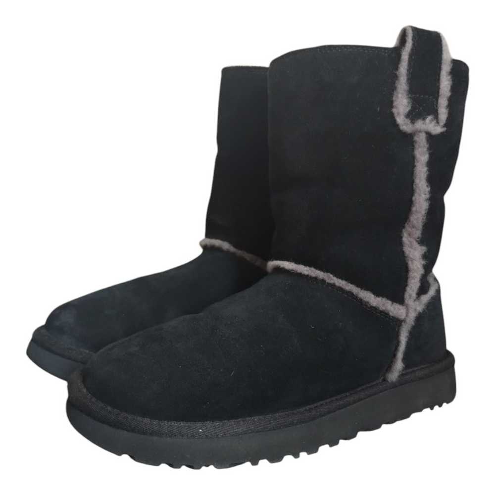 UGG CLASSIC SHORT GRAY SPILL SEAM BLACK SHEARLING… - image 3