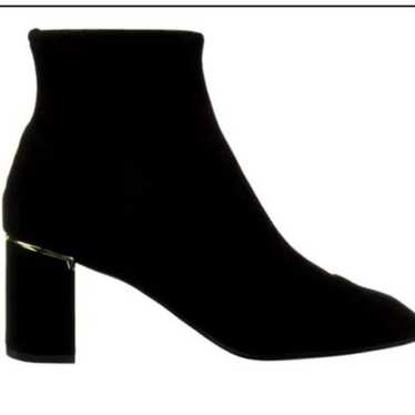 Cole Haan Laree Stretch Black Gold Ankle sock Boo… - image 1