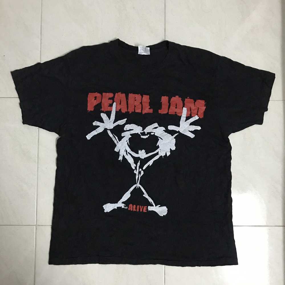 Band Tees × Vintage Vintage 1990s Pearl jam alive… - image 2