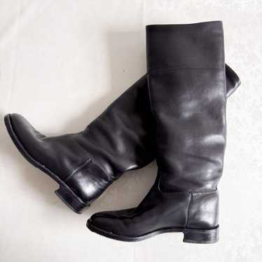 【Like New】Gravati Leather Long Boots Thick Heel 2… - image 1