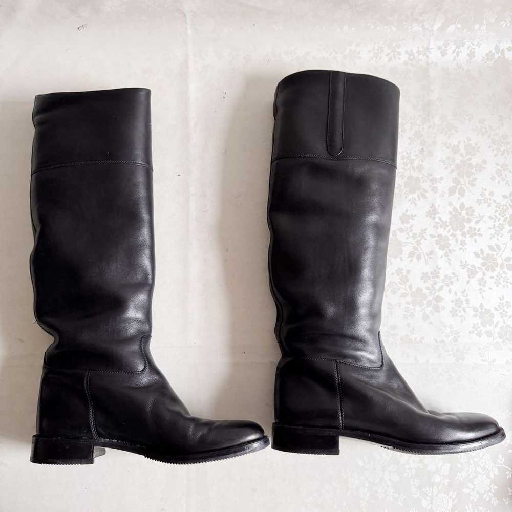 【Like New】Gravati Leather Long Boots Thick Heel 2… - image 3