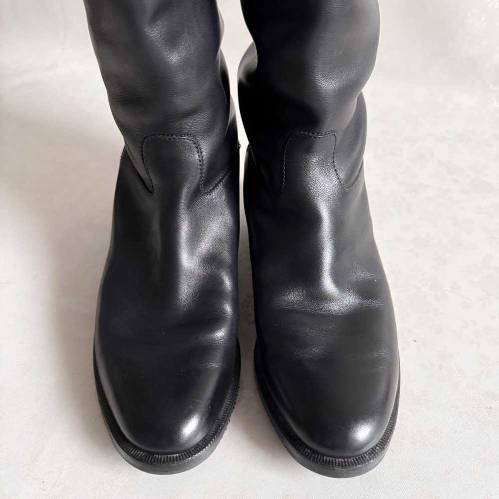 【Like New】Gravati Leather Long Boots Thick Heel 2… - image 4