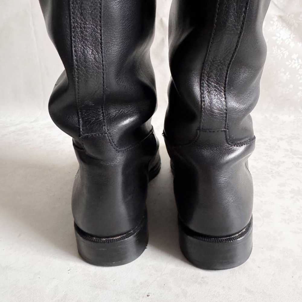 【Like New】Gravati Leather Long Boots Thick Heel 2… - image 5