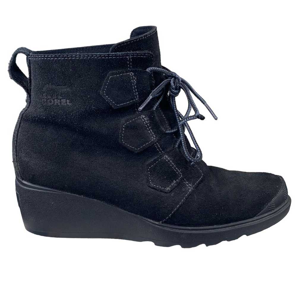 Sorel Women’s Toronto Black Suede Wedge Boot Size… - image 1