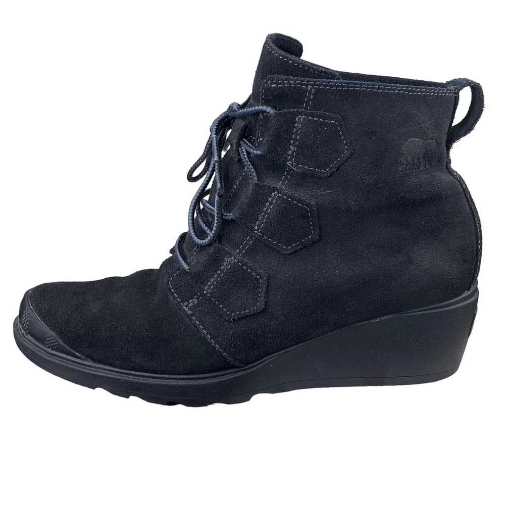 Sorel Women’s Toronto Black Suede Wedge Boot Size… - image 3