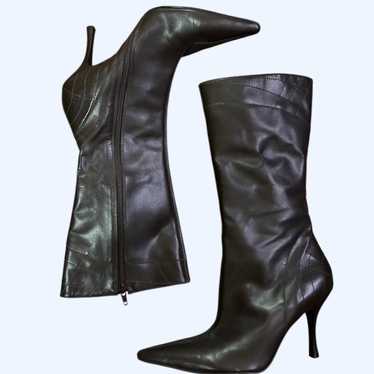 BCBG Paris vintage brown leather boots - image 1