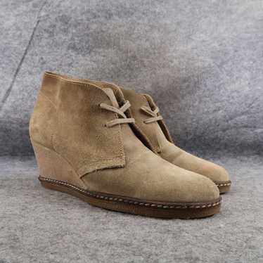 J Crew Shoes Womens 10 Bootie Wedge Chukka Leathe… - image 1