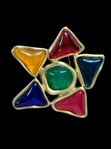 1980s 3” Anne Kline Couture Jelly Brooch