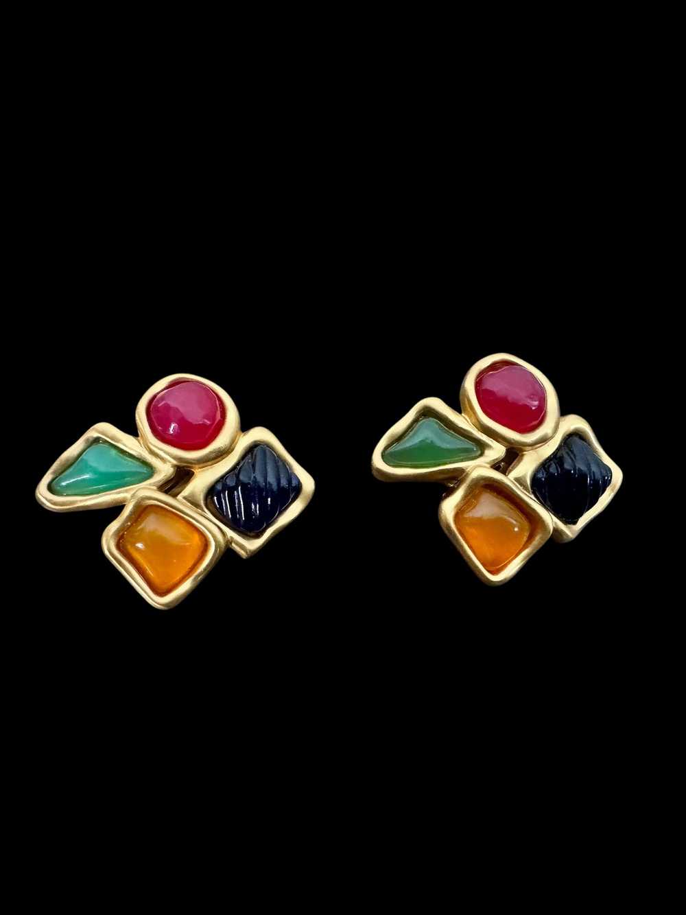 Vintage Anne Kline Jelly Belly Couture Earrings - image 2