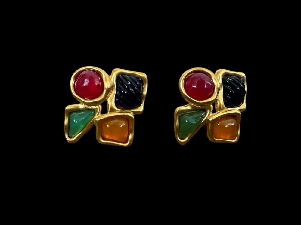 Vintage Anne Kline Jelly Belly Couture Earrings - image 5