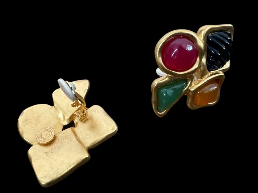 Vintage Anne Kline Jelly Belly Couture Earrings - image 7