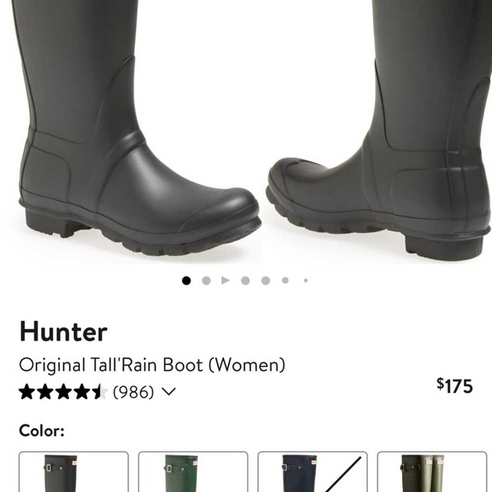 Hunter Original Tall Rainboot in Matte Black Size… - image 11